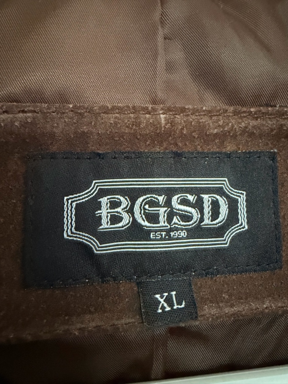 Vintage Brown Suede Leather Blazer XL Western Boho Y2K Jacket Tailored 90s - Picture 5 of 10